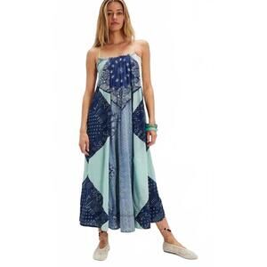 Free People Happy Days Maxi Adjustable Bandana Print Indigo Combo SzM/L #1241